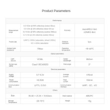6X Tf- Módulo de Sensor de Alcance Lidar Alcance 8M Princípio de Alcance Tof de Baixa Potência