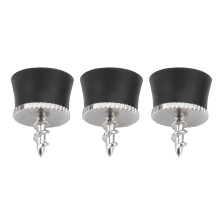 3Pcs Aluminum Alloy Silicone Golf Ball Pick Up Sucker Tool with Suction Cup