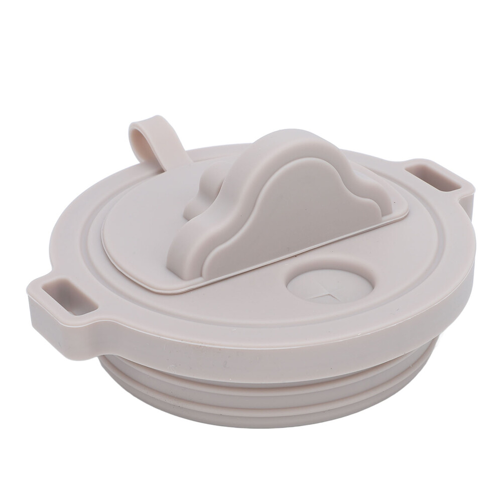 40oz Silicone Tumbler Lid with Straw Hole & Storage, Phone & Mirror Holes Khaki