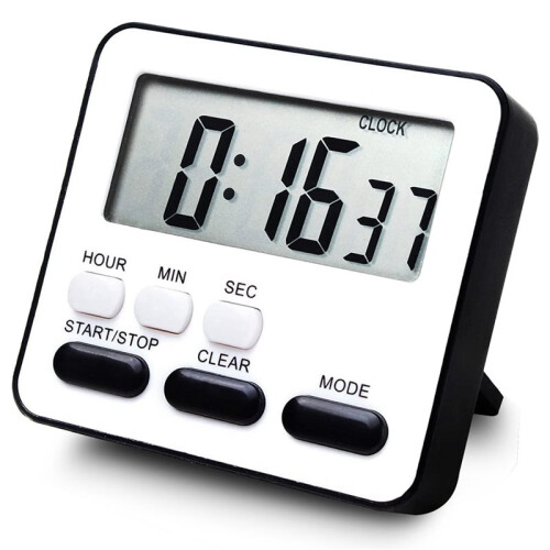 4X Kitchen Timer Count Down Count ,Multifunctional Alarm Clock,Desk Clock,Black 1