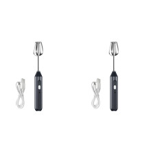 2X Electric Hand Mixer,Stainless Steel Stirring Whisk,Immersion Blender Cordless Hand Mixer Whisk,3Speed Adjustable