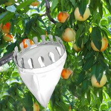 Fruit Picker with 4 Telescopic Pole Metal Fruit Picker Orchard Gardening Peach Picking Tools Garden Fruit Picking Tool