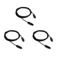 3Stück 3 FT 1.1M Meter Digitalen Optischen Audio-Faser Toslink SPDIF MD DVD Kabelleitung Stecker