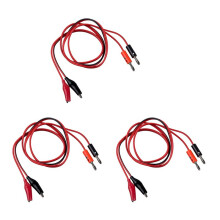 3X Alligator Clip to Banana Plug Probe Cable Test Lead 90cm 3Ft