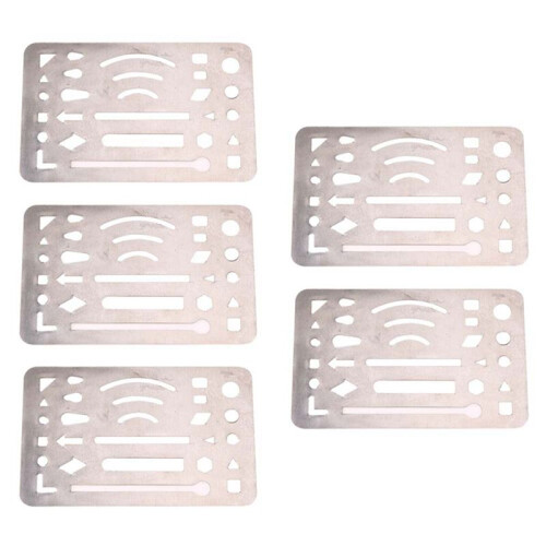 5X Stainless Steel 27 Patterns Erasing Drawing Drafting Tool Shield