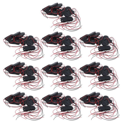 100 PCS /OFF  2 X 3V CR2032 Cell Button Battery Holder for LED