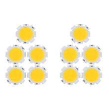 10X 5W Chip Light Round COB Super Bright LED Light LED Lamp Bulbs Warm White DC15-17V