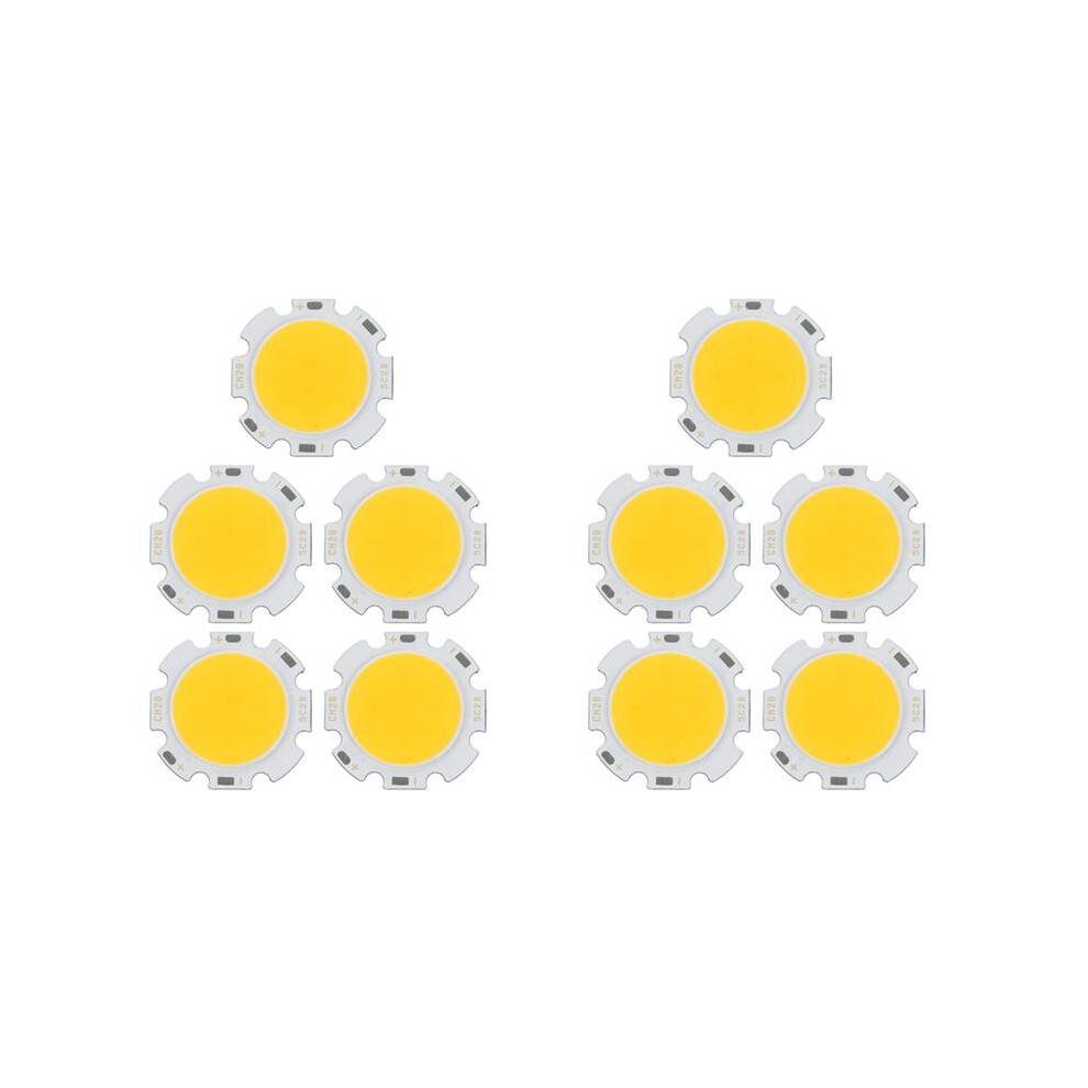 10X 5W Chip Round Cob Super Bright Led Led Lamp Bulbs Warm Dc15-17V Light/White 6033335492510
