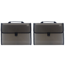 2X Cartella di File Espandibile Portatile 13 Pocket A4 File di Fisarmonica Document Organizer Cartella di Prova per Carta e Documenti