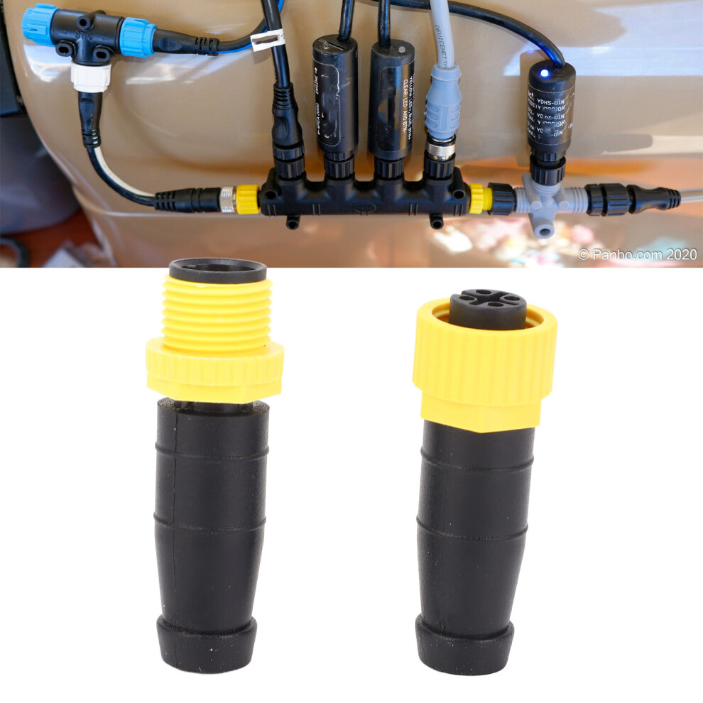 Nmea 2000 M12 5Pin Plastic Terminator Kit Heat Cold Resistant Male Female 4931391123947
