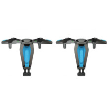 2X Handige Spelconsole Lange Standby-Tijd Zwarte Spelcontroller Capacitieve Touch Burst Gameplay Gamepad