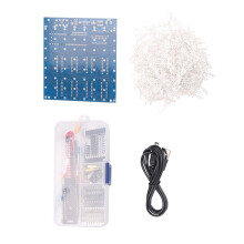 2X 3D8 8x8x8 3MM Vierkante LED Elektronisch Speelgoed Soldeerproject Kit 4,5-5,5V 3D LED Kubus DIY Elektronica Soldeerset
