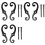 6PCS Cast Iron Shutter Fasteners - Decorative S-Shape Shutter Dogs Hardware - Rust-Resistant External Shutter Tieback 1