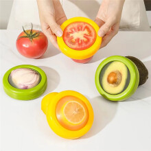 Silicone Food Storage Containers for Freshness - Avocado, Lemon, Tomato Keeper, Kitchen Accessories & Gadgets Green