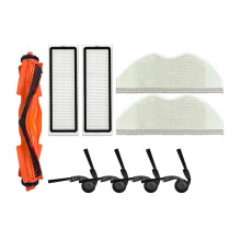 2X Ersatzteile für  S40 / OV81 Saugroboter: Hauptbürste, Seitenbürste, Wischtuch, HEPA-Filter