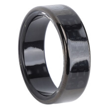 Intelligenter Ring mit Touchscreen, wasserbeständig, Schwarz, 25mm, Fitness-Tracker