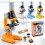 (Green) Kids Microscope Toy, Science Experiment Kit for Elementary Students 2