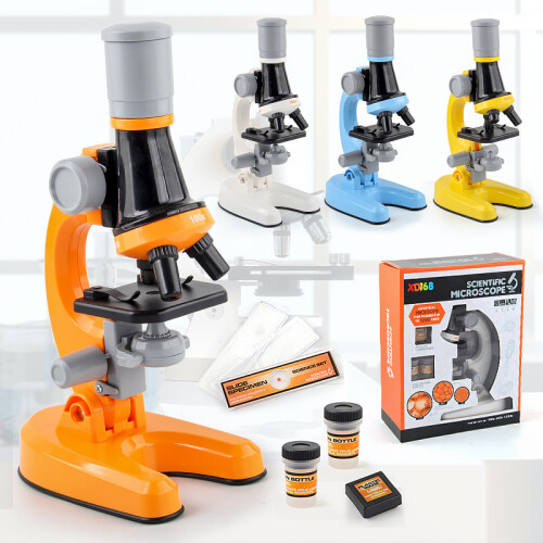 (Off-white) Kids Microscope Toy, Science Experiment Kit for Elementary Students 1