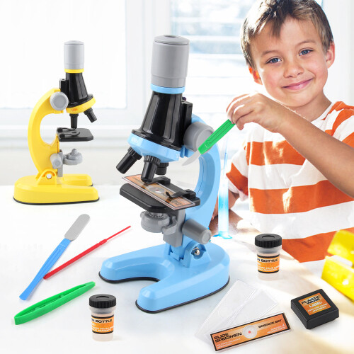 (Off-white) Kids Microscope Toy, Science Experiment Kit for Elementary Students 2