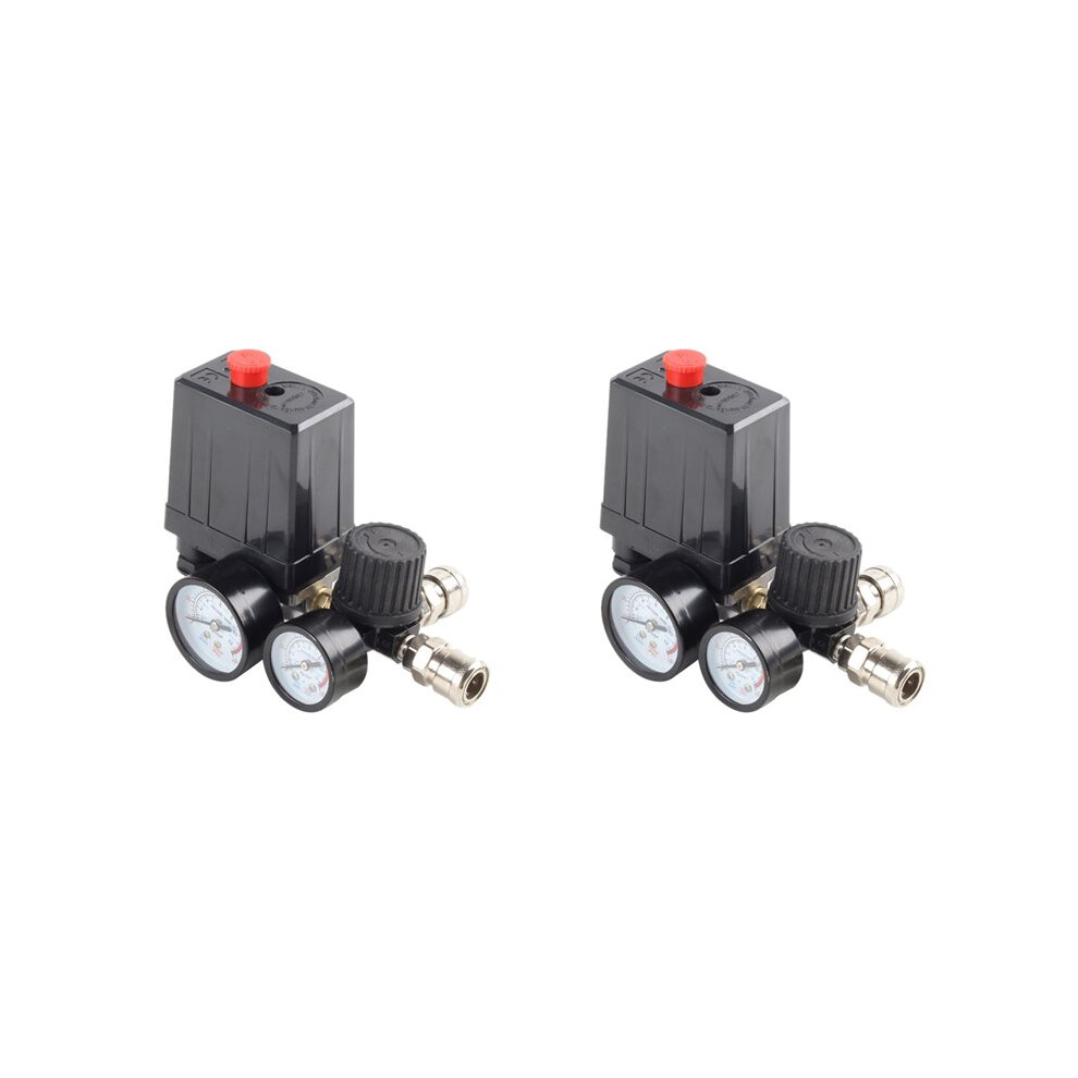 2X 3000L/Min Air Pump Control Valve 0-180 Psi Gauge 220V/380V Regulator Duty Air Compressor Pump Pressure Control 4712661930041
