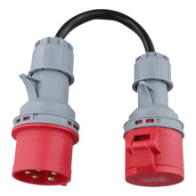 4X 5 Pin Red 32A Male to 16A Female CEE-Adapter Gen Ev Charger Extension Cord Connector 400V Outlet