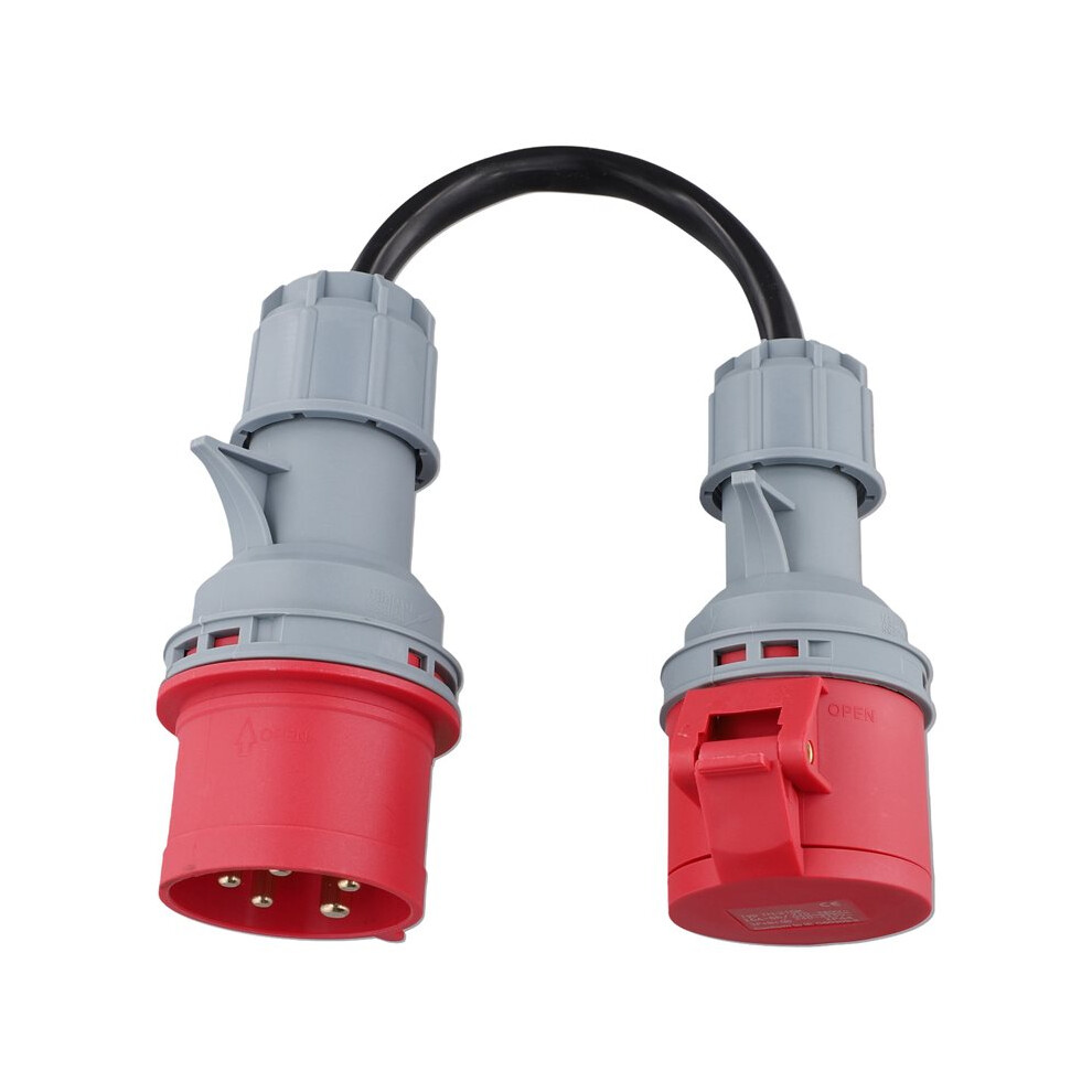 Photos - Multi Power Tool 4X 5 Pin Red 32A Male to 16A Female CEE-Adapter Gen Ev Charger Extension Cord Connector 400V Outlet