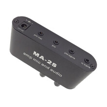 3pcs 3.5mm Condenser Microphone Amplifier Headphone Amplifier Music Audio Preamplifier Mixing Board MA-2S
