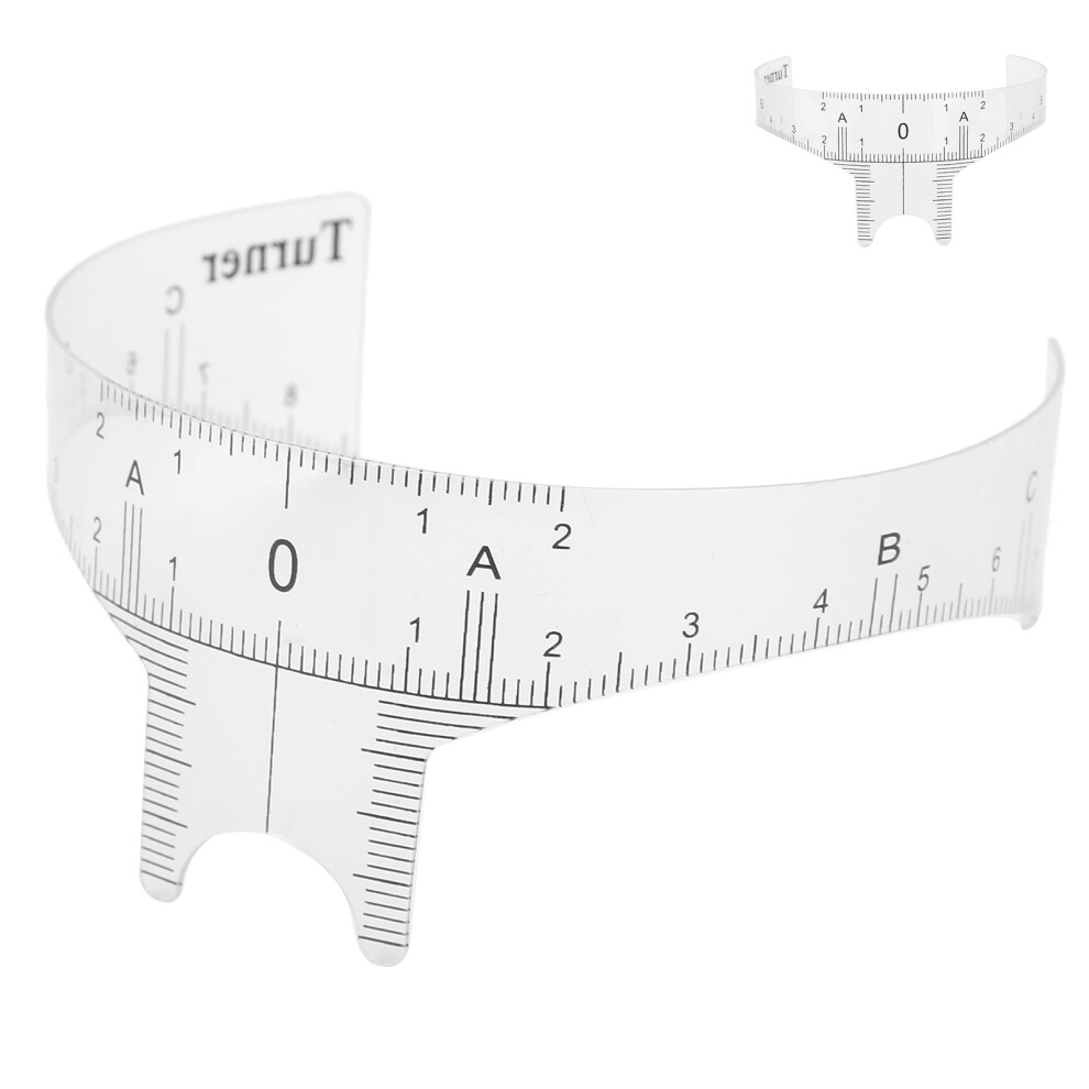 Professional Plastic Eyebrow Ruler for Microblading Brow Shape Design