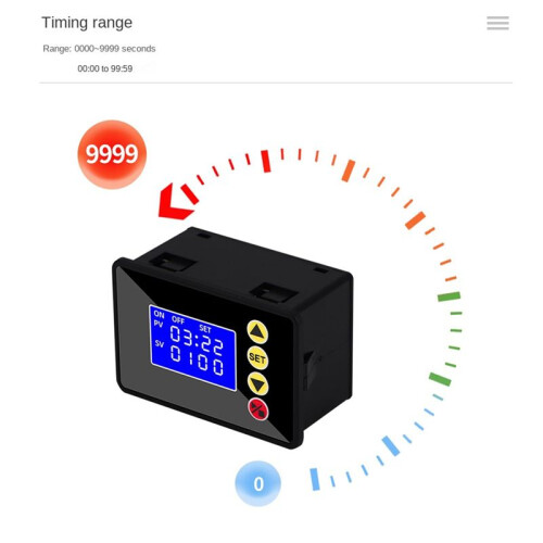 Programmable Digital Timer  Relay Control  Controller Delay Relay Cycle Timing /Off AC110-220V 1