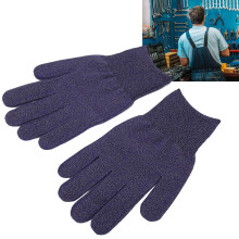Electrostatic Discharge Silver Fiber Gloves Conductive Work Gloves Dark Blue