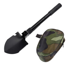 Multifunktionaler Klappspaten aus Carbonstahl für Camping und Überleben, 40 cm