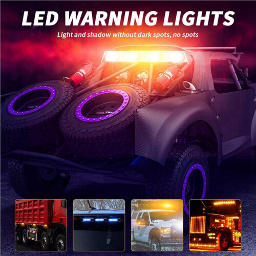 4X Rectangular LED Tail Light Bar Brake Indicator Rear Bumper Flowing Turn Signal Lamp DRL 2