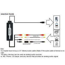 3X EzCAP USB 3,5 mm Audio Capture Grabber Bearbeiten Sie Audiokabel auf Digital für die Aufnahme Von Analogen Audiokassetten auf CD/MP3-Konverter