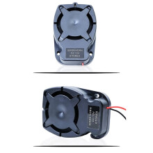 4X Klaxon D'Alarme Sirène Buzzer 12V Six Tons 110 Points Petite Taille et Facile à Installer Haut Décibel Corps Plat Petit Klaxon de Sirène