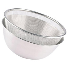 Stainless Steel Kitchen Colander Set Drain Basket and Bowl for Easy Washing of Fruits Vegetables and Rice Kitchen Tool