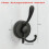 2pcs Stainless Steel Sucker Double Hook Punch-Free Powerful Sucker Hook Reusable Rust-Proof Clothes Hook Black 10