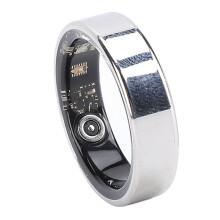 Leichter silberner Fitness-Ring mit 18 mAh Batterie und Ladecase für Sport – Größe 11