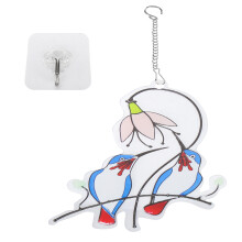 Blue Birds Window Hanging Ornament, PVC & Metal, 18x15cm