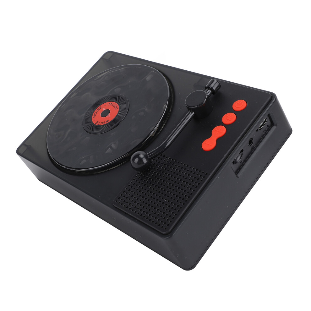 Portable Vintage Bluetooth Waves Record Player Speaker 1500Mah Black 7901391129413