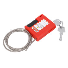 Stainless Steel Lockout Cable Lock, 1m Adjustable Safety Lockout Tagout