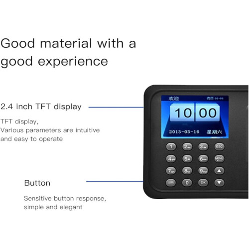 Fingerprint Time Attendance Machine A6 with Password, Fast Recognition, MultiLanguage Interface 2