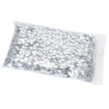 Stern-Glitzersticker 8-Punkt, Silber, PVC, 1 cm