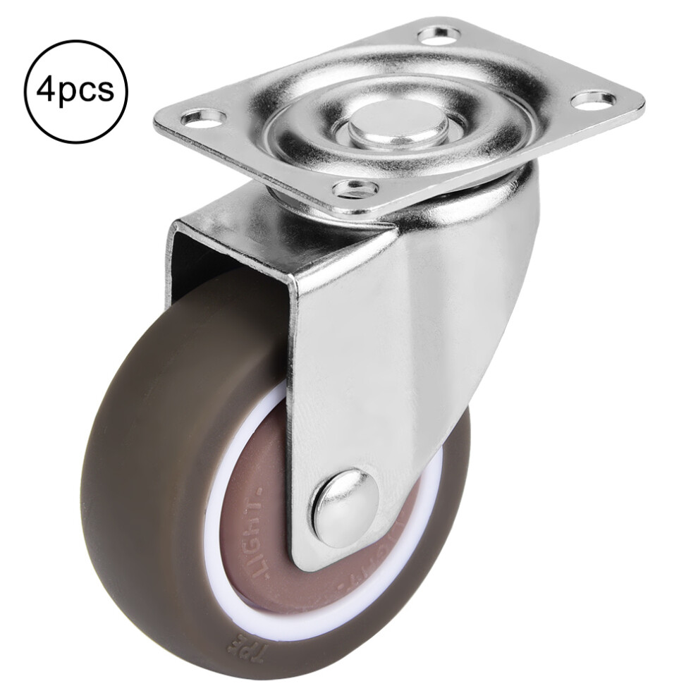 4Pcs Heavy Duty Swivel Caster Wheels With Soft Rubber Mute For Furniture 5041391638699