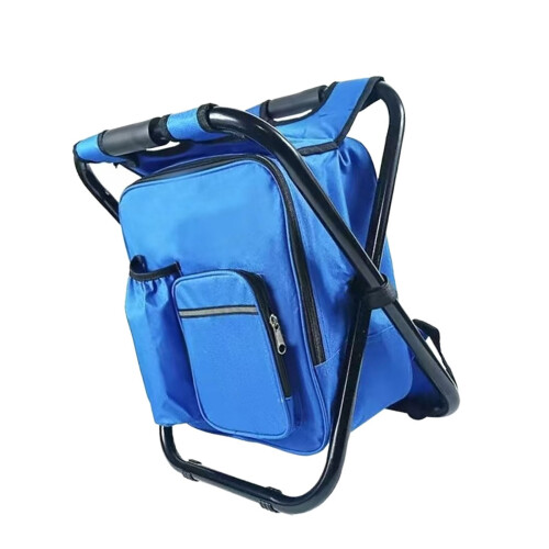 Simple Transport Camp Chair With Cooling Zone Fast Folding-Blue