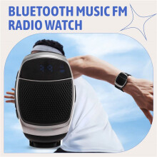 Sport Muziek FM Radio Horloge USB Opladen Pols Audio Selfie Horloge Alarm Horloge Audio voor Hardlopen/Wandelen