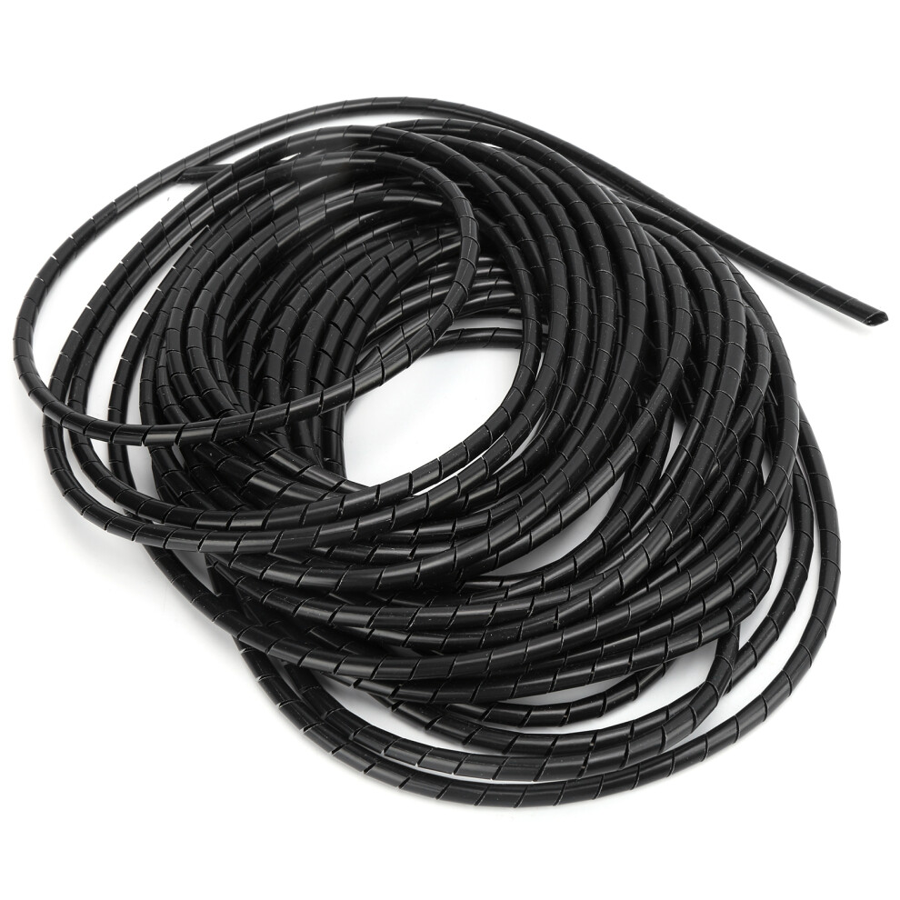 Spiral Wire Wrap Cord Organizer Black Î¦16-4M For Computer & Office Wiring 8451391131705