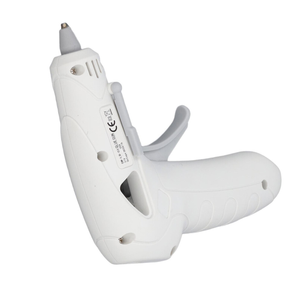 Rechargeable Cordless Mini Hot Melt Glue Gun With 30 Adhesive Bars, 2200Mah Battery, White 7651391132554
