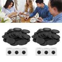 2 Set Left Right Center Dice Game, Plastic, Family Party Black