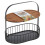 2 Tier Bread Basket Countertop Storage Rack Durable Steel 8