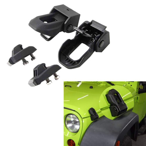 4x pour   JK JL 2007-2019 Capot Verrou Capot Capot Capot Modification Accessoires 2